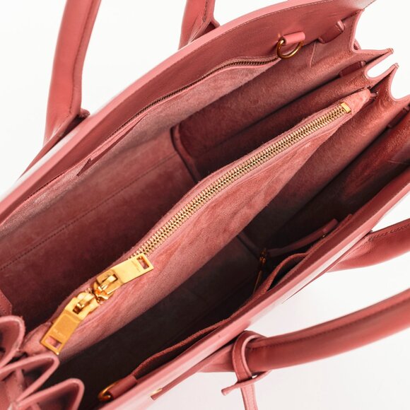 Saint Laurent Classic Small Sac de Jour Dark Rose Calfskin Tote - Picture 10 of 12